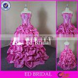 F212 Real Sample Beautiful Princess Ruffled Ball Gown Hot Pink Quinceanera Dresses thumbnail-1