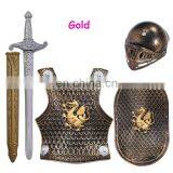 Medieval Roman Knight Helmet Armor Party Cosplay Plastic Warrior Costumes Four-piece Suit for Kids MCH-2480 thumbnail-3