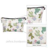 Cactus Soft Beauty Wholesale Custom Trendy Stylish Beautiful Polyester Brush Fashion Travel Make up Cosmetic Bag Organizer thumbnail-6