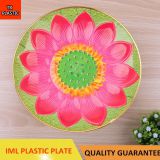 TX07 PLASTIC 3D SUNFLOWER PLATE IML PLATE FOOD TRAY CHEAP PLATE BEAUTIFUL PLATE