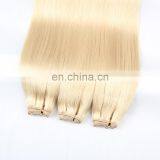 White women Favorite grade 8a human hair extension Smooth soft brazilian blonde remy hair color 613