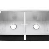 50/50 Double Bowl Undermount Kitchen Sink With Ledge