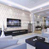Paved Really Simple Curve Flocking Velvet Sofa Background TV Den Bedroom Marriage Room -3d Wall Paper Designer Wallpaper thumbnail-3