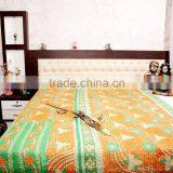 Kantha Vintage Quilt Bedding Blanket Indian Ralli GUDARI Throw Reversible Bedspread