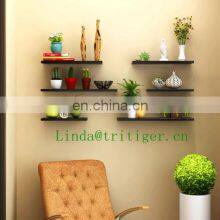 Antique Wooden Corner Wall Floating Mounted Shelf