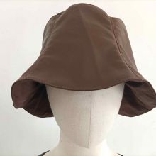 Women's bucket hat,leather hat,PU hat,basin cap,eco leather hat