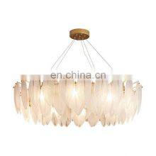 Hotel Villa Project Decorative Pendant Lighting Indoor Luxury Glass Chandelier Postmodern Ceiling Pendant Lamp thumbnail-1