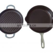 Wholesale High Grade 12Inch Frying Pans Multi Cook Grill Pot Cast Iron Enamel Skillet thumbnail-5