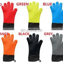 Household Barbecue Multifunctional Kitchen Microwave Oven Silicone Rubber Baking BBQ Mitt Oven Gloves thumbnail-4
