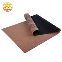 Wholesales Custom Home Exercise Cork Rubber Yoga Mat