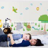 Happy Jungle Animal Wall Decal Removable Stickers Kids Baby Nursery Decor Art thumbnail-3