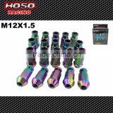 D1 Neo Chrome M12X1.5 Forged Aluminum L:52MM Wheel Lug Nuts thumbnail-1