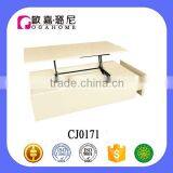 OGAHOME CJ0171 White High Gloss MDF Coffee Table With Drawers
