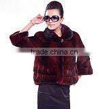 Purple Color Mink Jacket