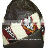 Handmade Moroccan Kilim Handbags Genuine Leather and Kilim New Style Ref444 thumbnail-4