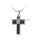 DAIHE Stainless Steel Christian Cross Big Stone Pendant Design thumbnail-3