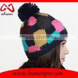 Custom Hats Women Knitted Winter Cap Casual Beanies Colorful Hip-hop Snap Slouch Bonnet Beanie thumbnail-4