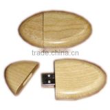 wood USB flash drive/ ellipse shaped USB