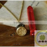 Envelop family letters embossing wax chain necklace