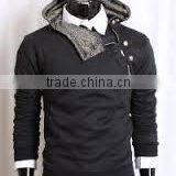 Sweatshirts with Artificial leather sleeves/Sweatshirt With Faux Leather Sleeves /Sweatshirts with Artificial leather sleeves
