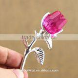 Factory Directly Sale AAA k9 Crystal Miniature Rose Flower for Wedding Gift Decoration Home thumbnail-5