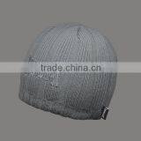 CHARACTER GREY EMBROIDERY BEANIE HATS WHOLESALE WITH WOVEN LABEL thumbnail-1