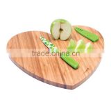 customized heart shape bamboo chopping block china