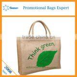 Recycle Women Shopping Tote Bag Jute Hessian Bags Burlap Bags With Logo thumbnail-2