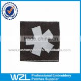 Fabric textile woven hang tags for clothing