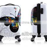 Beauty Butterfly Printing Luggag Fashion for Women ABS&PC Carry on Luggage Two Size 20'' 24 Trolley Luggage Set for Travel thumbnail-2