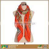 Women Fashion Design Printing Large Neckerchief Jacquard 100% Acrylic Scarf