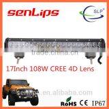 17inch 108W Double Rows 4D Lens Led Light Bar US Import Chip Leds Light Bar for Truck Offroad Vehicle