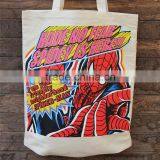 Polka Dot Canvas Bag Small Flax Cotton Bag Natural Shopping Cotton Bag