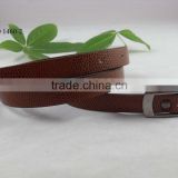brown cheap narrow pu leather belt for girl