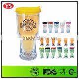 Bpa Free Double Wall 14 oz Beer Drinking Cup With Pink Lid thumbnail-5