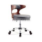 Promotional PU Leather Cushion Restaurant Chair/Revolving Dining Chair/Modern Design Restaurant Chair thumbnail-2