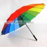 16k Deluxe Bright Color Rainbow Umbrella thumbnail-2