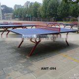 Outdoor SMC Rainbow Shape Half Moon Shape Tables Tennis Table thumbnail-1