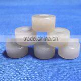Natural White Chalcedony Smooth Handmade Big Hole Tyre Beads thumbnail-1