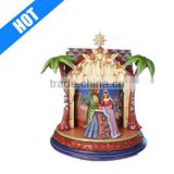 11.5inch handmade painted polyresin nativity house for sale