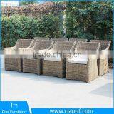 Outdoor Synthetic Rattan Square Dining Table For 8 thumbnail-3
