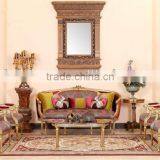 Elegant Arabia Style Wooden Home Furniture,Living Room Fabric Sofa Set,Luxury High Quality Chesterfield Chair thumbnail-1