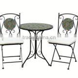 Antique White Modern Metal Dining Table thumbnail-1