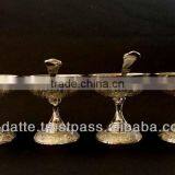 New Design Silver Plated Brass Metal Ice Cream 4 Bowl Gift Set thumbnail-2