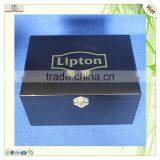 Large Grid Design Pine Hinge Lid Wooden Fruit Box thumbnail-1