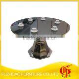 Upholstered Factory Price Stainless Steel Glass Top Table thumbnail-3