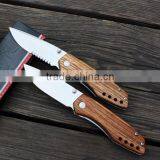 High Quality Zebra Wood Handle Knife, Multi Function Outdoor Knife thumbnail-2