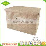 China Custom Decorative Fabric Foldable Collapsible Kids Toy Small Storage Box With Lid thumbnail-4