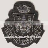 Zari Hand Embroidery Gold Wire Badge Silver Bullion thumbnail-1