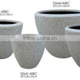 S3640 Outdoor Natural Stone Look Fiber Glass Flower Pot thumbnail-2